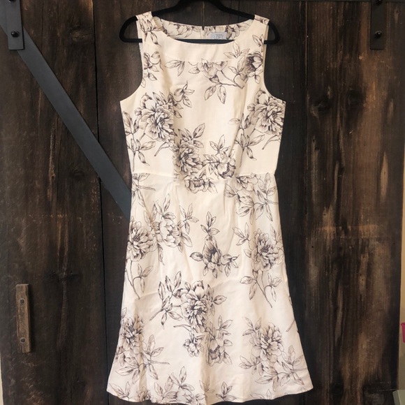 LOFT Dresses & Skirts - Ann Taylor Loft lined sundress - cream & brown